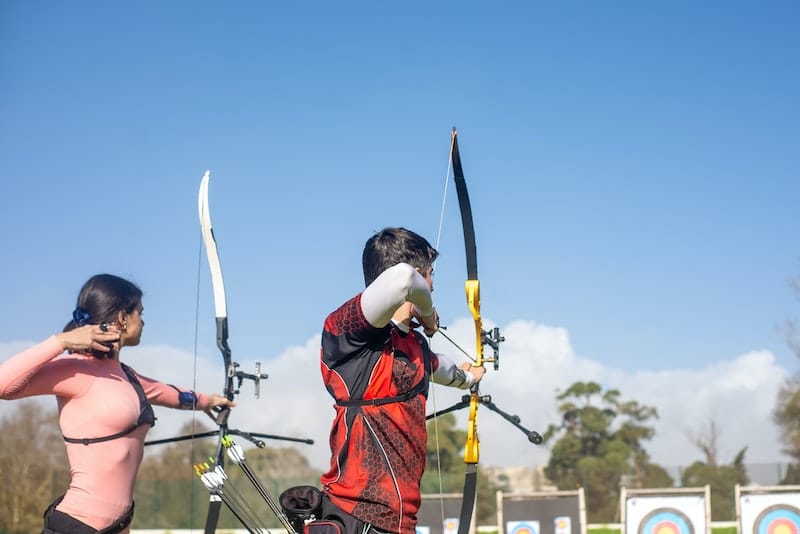 Woman and man archer