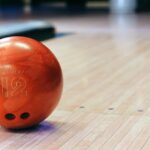12 pound bowling ball with scuff marks