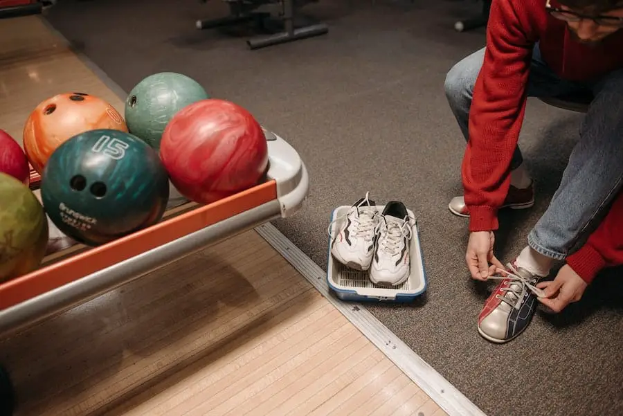 bowling-shoes-being-tied-by-male