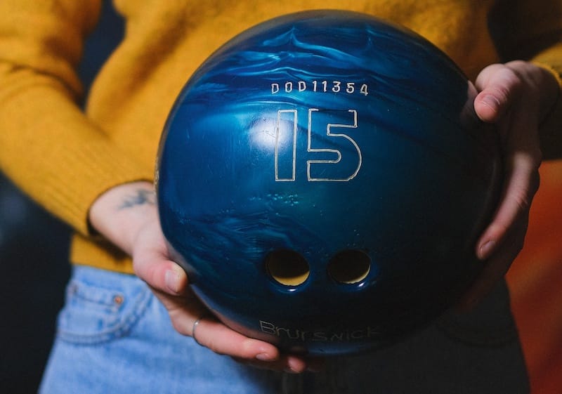 blue bowling ball 15 pounds