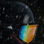 ski goggles and helmet