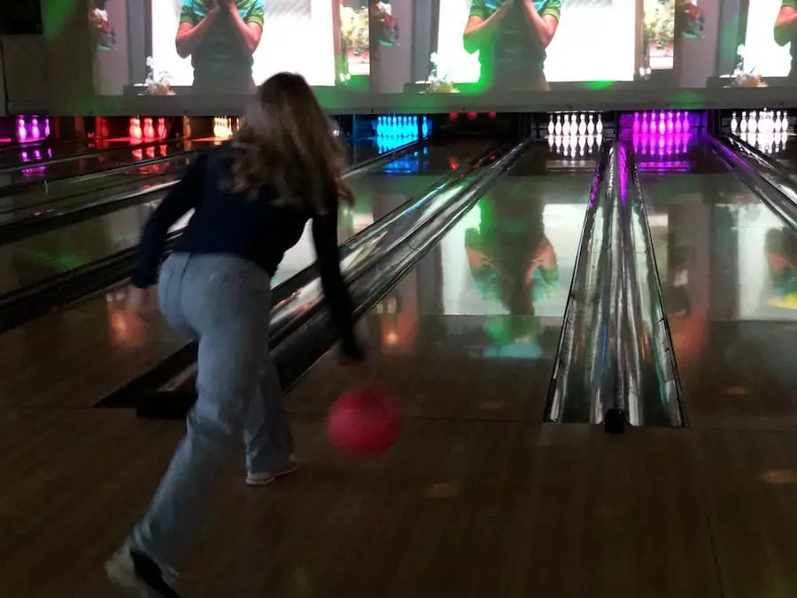 woman bowling